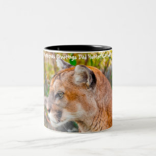 Caneca De Café Em Dois Tons Saudações de Natal Pai Caçador Coletor