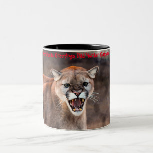 Caneca De Café Em Dois Tons Saudações de Natal Pai Caçador Coletor