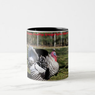 Caneca De Café Em Dois Tons Saudações de Natal Vô Hunter Gatherer