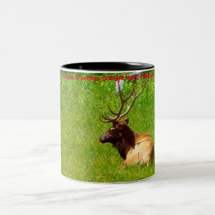 Caneca De Café Em Dois Tons Saudações de Natal Vô Hunter Gatherer