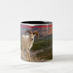 Caneca De Café Em Dois Tons Saudações de Natal Vô Hunter Gatherer