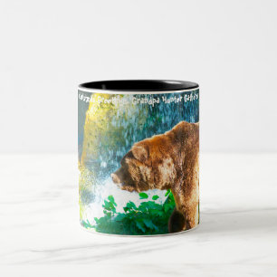 Caneca De Café Em Dois Tons Saudações de Natal Vô Hunter Gatherer