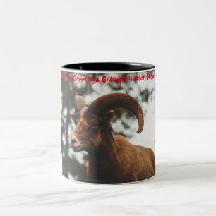 Caneca De Café Em Dois Tons Saudações de Natal Vô Hunter Gatherer