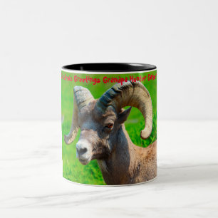 Caneca De Café Em Dois Tons Saudações de Natal Vô Hunter Gatherer