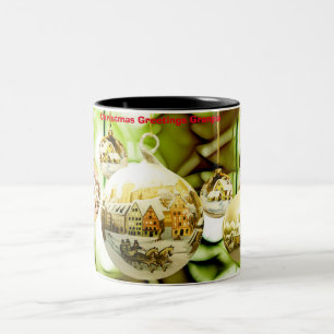 Caneca De Café Em Dois Tons Saudações de Natal Vovô