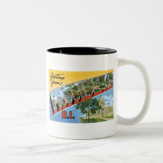 Caneca De Café Em Dois Tons Saudações de Providence, RI