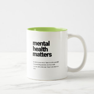 Caneca De Café Em Dois Tons Saúde Mental Importa Muito