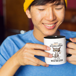 Caneca De Café Em Dois Tons Saúde Mental Simulada por Piadas de Cat