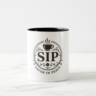 Caneca De Café Em Dois Tons Savor Na Paz Café Mug
