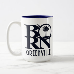 Caneca De Café Em Dois Tons SC NASCIDO 15oz de Greenville
