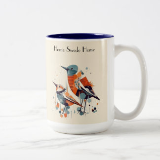 Caneca De Café Em Dois Tons Scandi Aviary Duet, personalizado