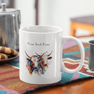 Caneca De Café Em Dois Tons Scandi Farmhouse Cattle, costume
