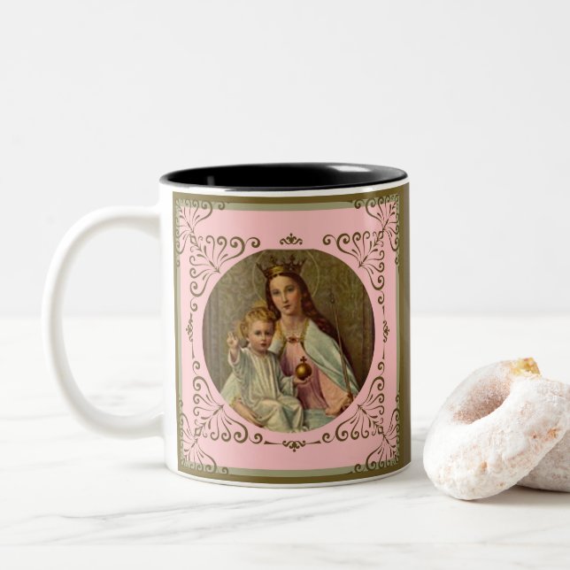 CANECA DE CAFÉ EM DOIS TONS SCEPTER INFANTIL DO TRONO DA AVENIDA MARIA QUEEN (Com Donut)