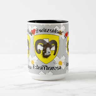Caneca De Café Em Dois Tons Schaffhausen - Suíça Suisse - Svizzera taça