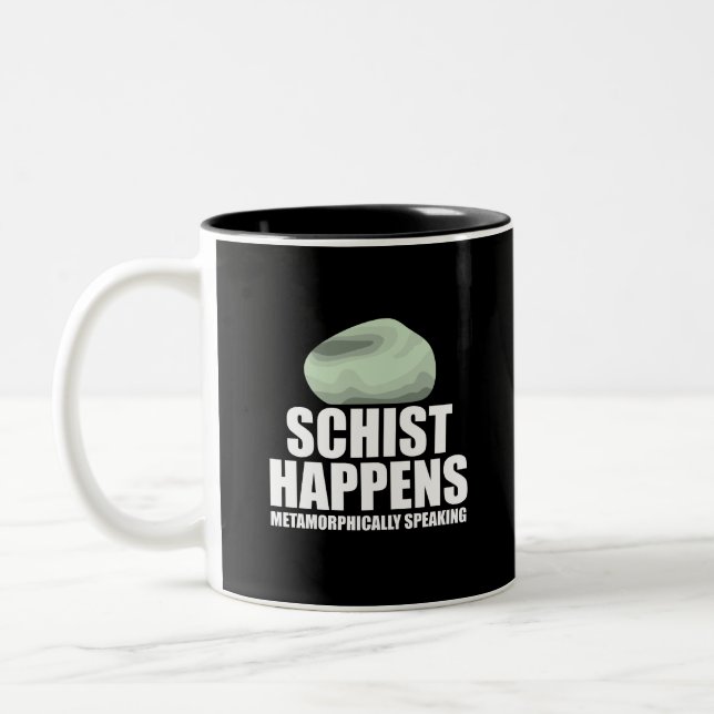Caneca De Café Em Dois Tons Schist Acontece Collec Geólogo Geodista Geode Geod (Esquerda)