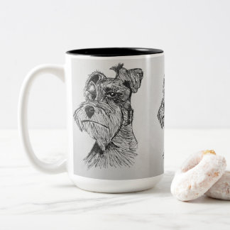 Caneca De Café Em Dois Tons Schnauzer