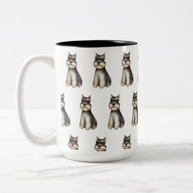Caneca De Café Em Dois Tons Schnauzer Coffee Mug (Esquerda)