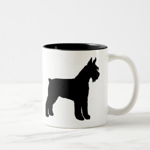 Caneca De Café Em Dois Tons Schnauzer gigante (preto)