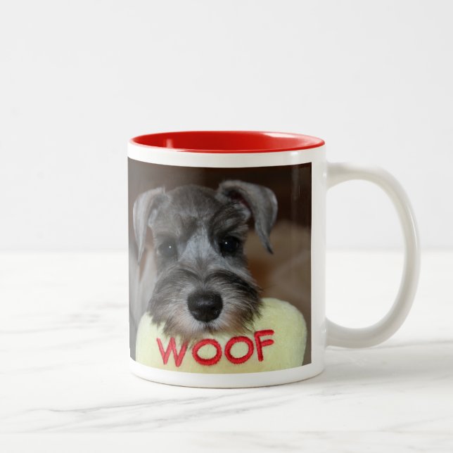 Caneca De Café Em Dois Tons Schnauzer Puppy Mug (Direita)