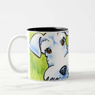 Caneca De Café Em Dois Tons Schnauzer puro