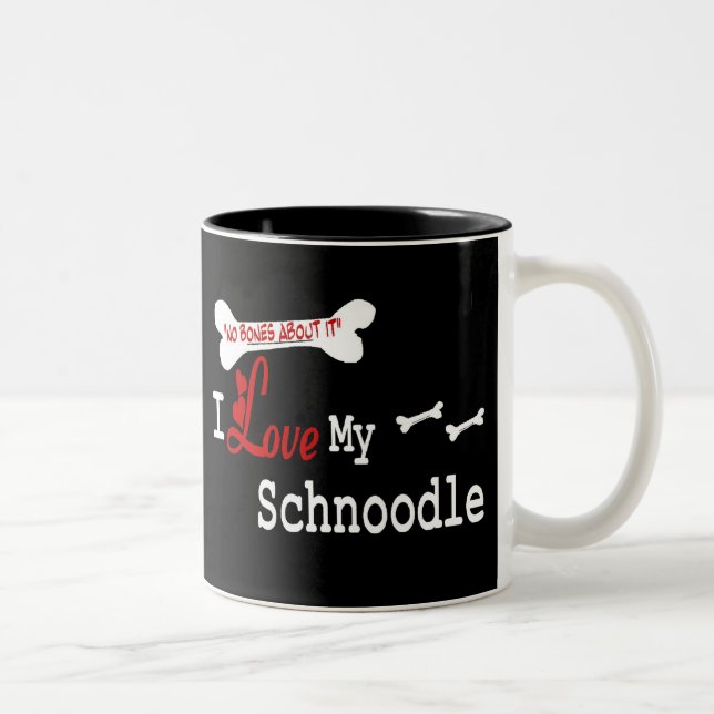 Caneca De Café Em Dois Tons Schnoodle (I Love) (Direita)