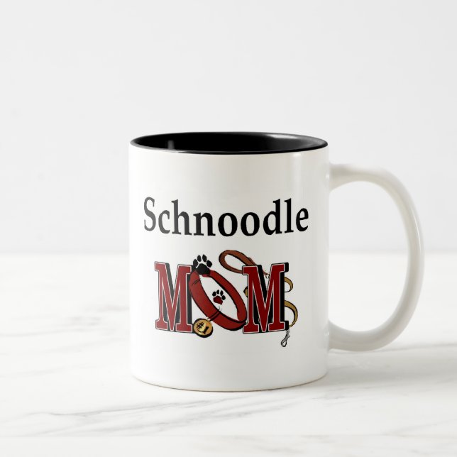 Caneca De Café Em Dois Tons Schnoodle Mãe Mug (Direita)