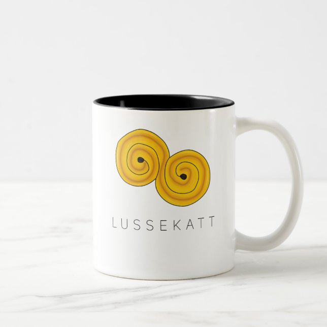 Caneca De Café Em Dois Tons Schwedischer Lussekatt Lucia (Direita)