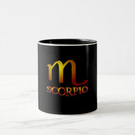 Caneca De Café Em Dois Tons Scorpio Star Dourada