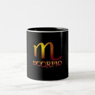 Caneca De Café Em Dois Tons Scorpio Star Dourada