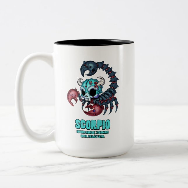 Caneca De Café Em Dois Tons Scorpio Zombie (Esquerda)