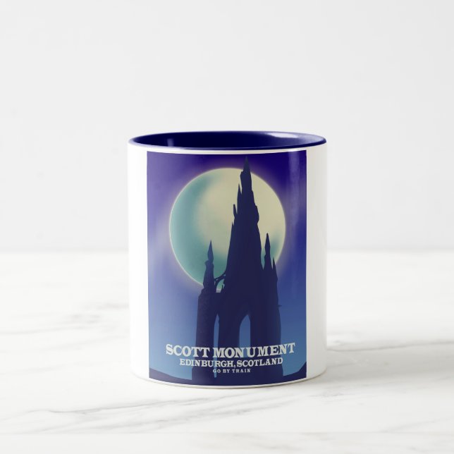 Caneca De Café Em Dois Tons Scott Monument, Edimburgo, Escócia (Centro)