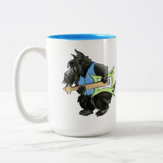Caneca De Café Em Dois Tons Scotties Rock Guitar