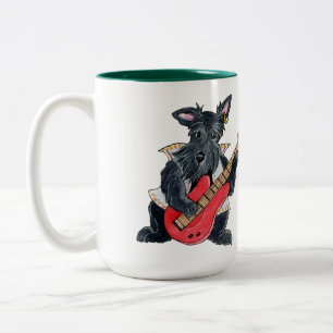 Caneca De Café Em Dois Tons Scotties Rock Hunter Green Mug