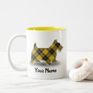Caneca De Café Em Dois Tons Scottish escocês Terrier do Tartan de Barclay do