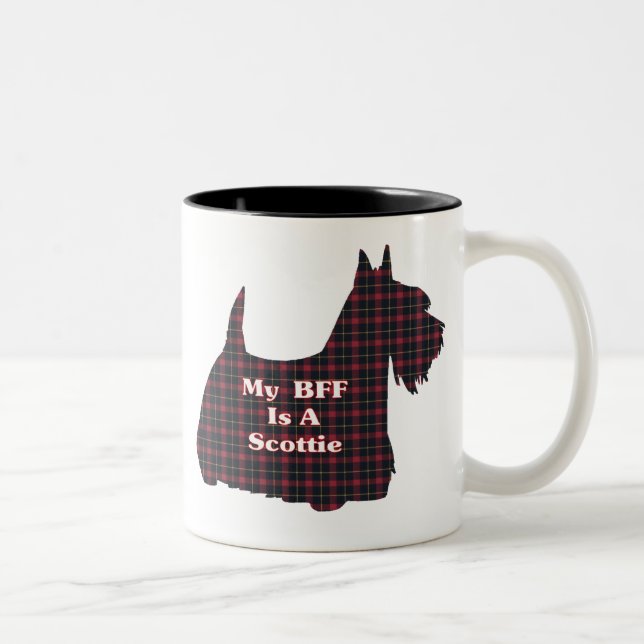 Caneca De Café Em Dois Tons Scottish Terrier BFF Mug (Direita)