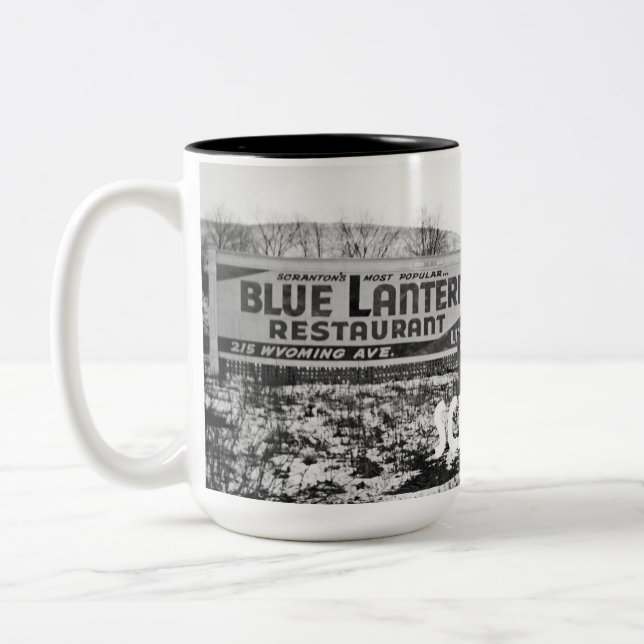 CANECA DE CAFÉ EM DOIS TONS SCRANTON PENNSYLVANIA BLUE LANTERN RESTAURANTE (Esquerda)