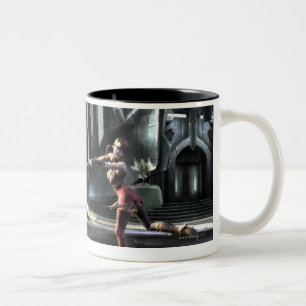 Caneca De Café Em Dois Tons Screenshot: Cyborg contra Harley