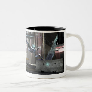 Caneca De Café Em Dois Tons Screenshot: Cyborg contra Nightwing 2