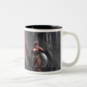 Caneca De Café Em Dois Tons Screenshot: Superman contra o flash