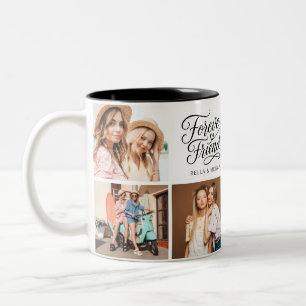 Caneca De Café Em Dois Tons Script de Melhor Amigo(a) Moderno BFF foto