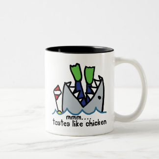 Caneca De Café Em Dois Tons Scuba Testa O Tubarão-Galinha