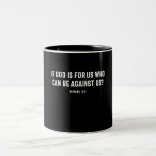 Caneca De Café Em Dois Tons Se Deus É Para Nós Quem Pode Estar Contra Nós Roma