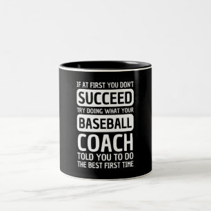Caneca De Café Em Dois Tons se no começo você não conseguir tentar fazer o que