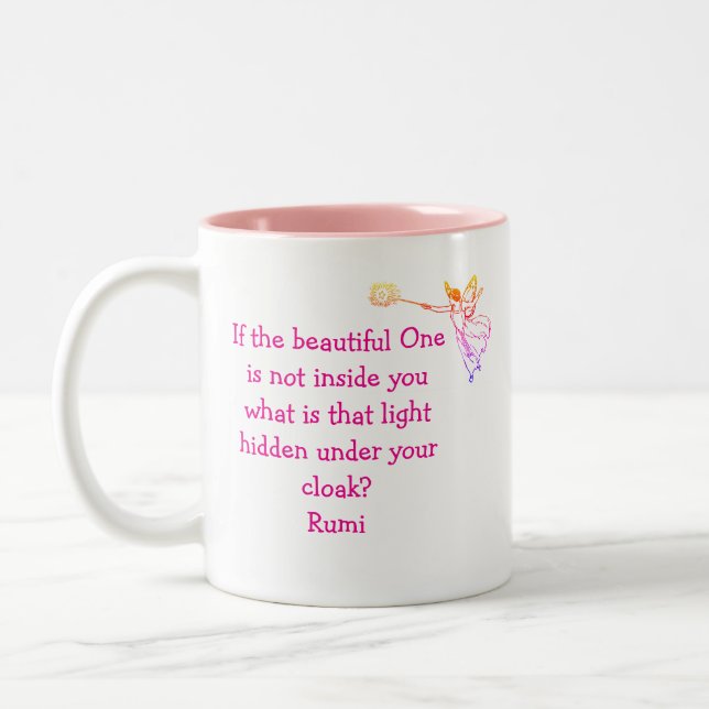 Caneca De Café Em Dois Tons Se o belo Um - Rumi (Esquerda)
