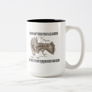 Caneca De Café Em Dois Tons Se você não pode se ouvir o que eu estou dizendo