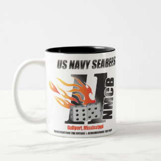 Caneca De Café Em Dois Tons Seabees do marinho