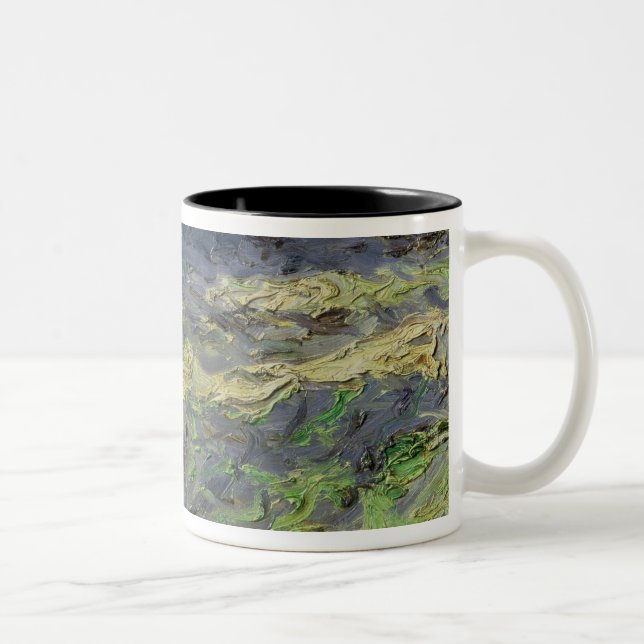 Caneca De Café Em Dois Tons Seascape de Vincent van Gogh | em Saintes-Maries (Direita)
