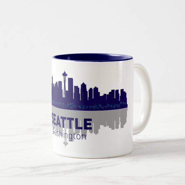 Caneca De Café Em Dois Tons Seattle Coffee Mug (Frente Esquerda)