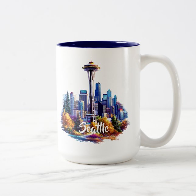 Caneca De Café Em Dois Tons Seattle Coffee Mug (Direita)