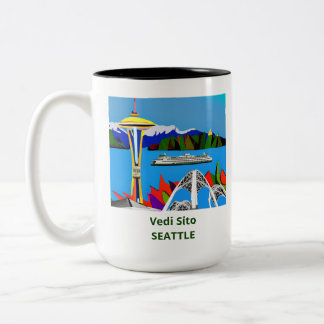 Caneca De Café Em Dois Tons Seattle Emerald City Image Mug